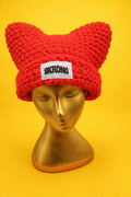 Chunky Ear Beanie Red